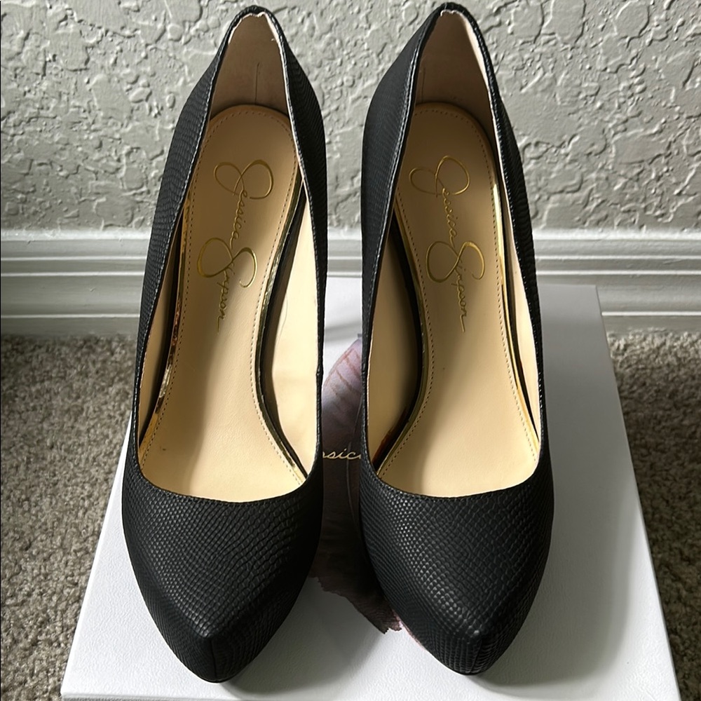 Jessica Simpson Black Stiletto Heels